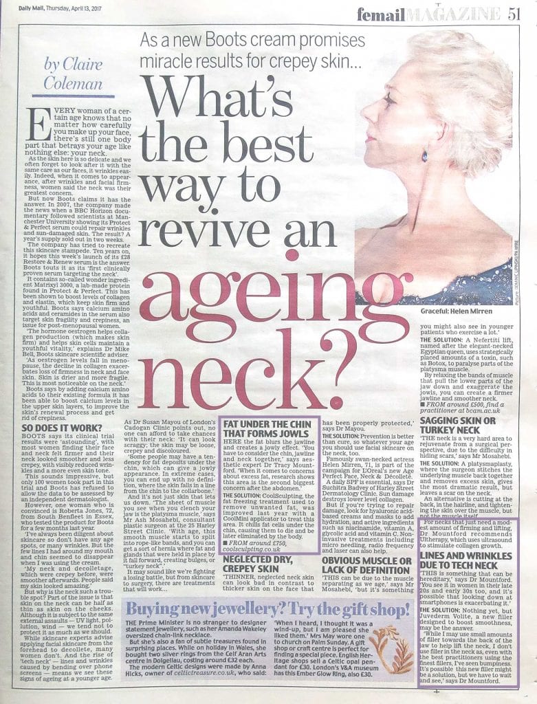 Daily Mail article on ageing neck